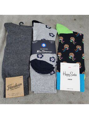 Sock Bundle Three Pack Mens One Size Three Pack Crew Socks *NWT*